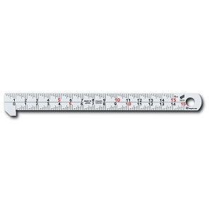 新潟精機(Niigataseiki) SK 日本製 フック付スケール 快段目盛 150mm 目盛上下段1mmピッチ FS-15KD