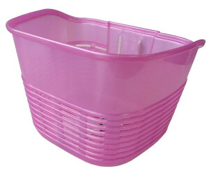 サギサカ 子供用プラ前カゴ 20〜24インチ用 ライトピンク 幅300×奥行240×高さ220mm 608-00111/48343