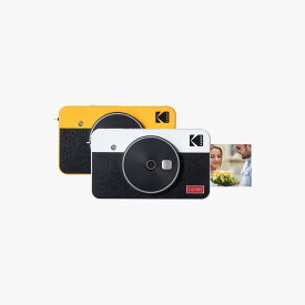 【お買い物マラソン】チェキ 学割 コダック KODAK Mini Shot 2 Retro 4PASS 2-in-1インスタントカメラ＆フォトプリンター(5,3x8,6cm)＋8枚,ホワイト,イエロー