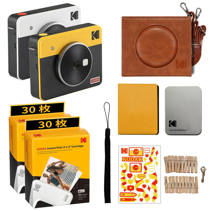 楽天市場 Kodak コダック インスタントカメラ Mini Shot3 7点セット チェキ フィルム カメラ プリンター スマホ 写真 対応 Bluetooth コンパクト フィルムカメラ フォトプリンター チェキカメラ ポラロイドカメラ レトロ ポラロイド おしゃれ カートリッジ60枚