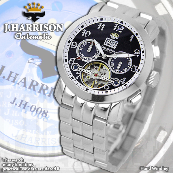 楽天市場】JH-008BB 腕時計 メンズ ブランド おしゃれ 時計 自動巻き 