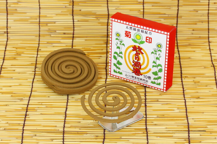 楽天市場】菊印蚊取り線香（純天然除虫菊蚊取線香） 10巻入り【蚊取 