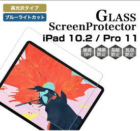 ipad 10.2 / Pro11 ガラスフィルム（高光沢/ブルーライト）
