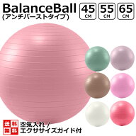 【販売実績No1】【エクササイズガイド付】 バランスボール アンチバースト 45cm・55cm・65cm( ポンプ＆説…