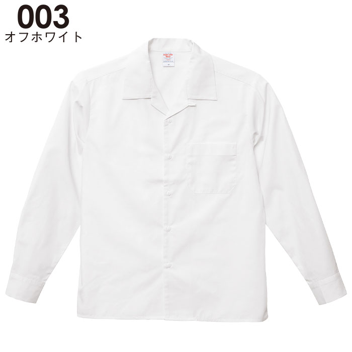 楽天市場】【S〜XL】 1760-01 長袖シャツ T/Cオープンカラーロング 