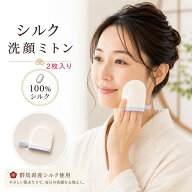 新商品 絹姫 きぬひめ 洗顔ミトン 2枚入り 美容ミトン ミニミトン 洗顔 ピーリング シルク100％ 絹 クレ…