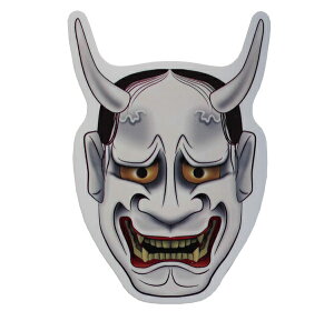 ステッカー お面 JAPAN STICKER MASK スーツケース スマホ PC 外国人のお友達に ホームステイに お土産に kodawari-sticker 普通郵便 送料無料