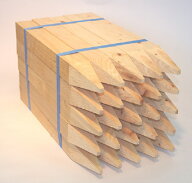 木杭　4.5cm×4.5cm×45cm（25本入）測量用品 測量機器土木用品 杭 建築用品目印 支え土地家屋調査士用 …