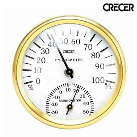 クレセル CRECER 温度計 湿度計 おしゃれ かわいい 温湿度計 CR-101W ホワイト