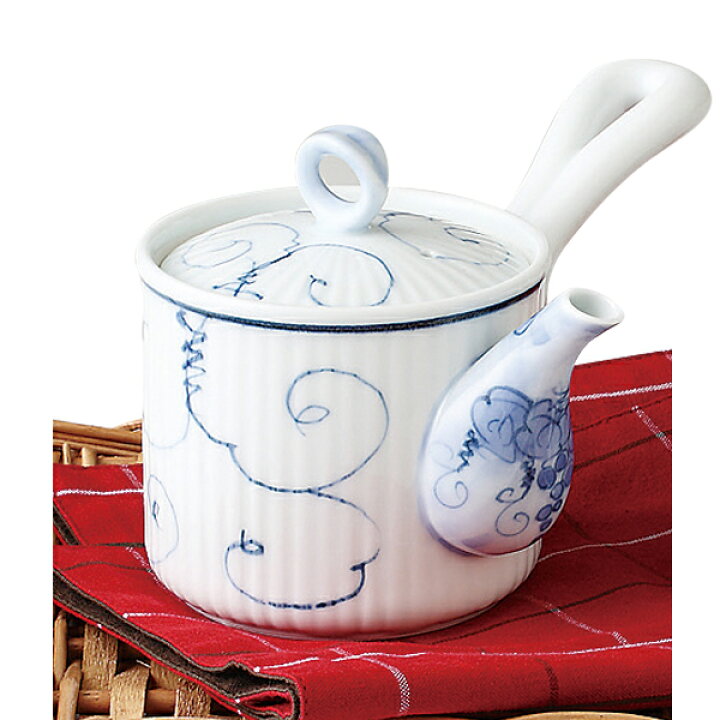 楽天市場 はさみ焼き ハサミ焼き 急須 かわいい 急須 おしゃれ 陶器 波佐見焼 ポット スーパーステンレス茶漉し唐草ぶどうｓｓ軽量急須おしゃれ おすすめ ギフト お祝い プレゼント 贈り物 かわいい 引き出物 還暦祝い 新築祝い 誕生日 おうち時間 内祝い 高級
