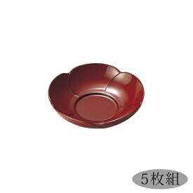 【1500円OFF！(最大)～6/11(火)01:59】 福梅茶托 古代朱 12-05803 茶托 5枚セット うめ おもてなし 高級 お茶会 緑茶 コースター 日本製 来客 越前漆器 うるし 艶 シンプル 上品 器 漆器 漆塗 おすすめ