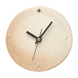 時計 置時計 サークル（火色） G5-0501 信楽焼 時計 Clock 丸 円 焼物 人気