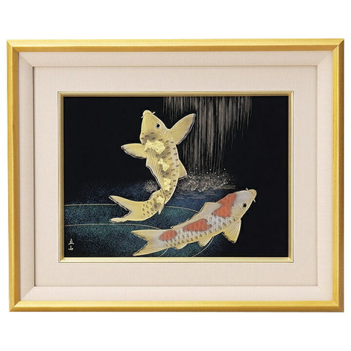 楽天市場】鯉 漆絵 パネル 絵画 額入り おしゃれ ギフト 越前漆器 艶 