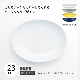 ボウル 皿 器おしゃれ 北欧 北欧風 食器 Common オーバルボウル 230mm プレート 楕円 シンプル 無地 磁器 日本製 国産 西海陶器 ハサミ焼 デザイン アースカラー カラー アンティーク シック 西海 SAIKAI 波佐見 波佐見焼