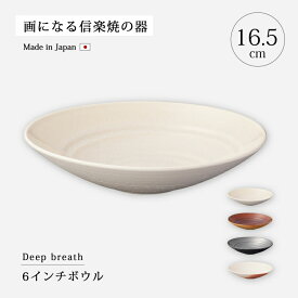 食器 皿 ボウル 日本製 信楽焼 Deep breath 6インチボウル 陶器 鉢 小鉢 丸 16.5cm