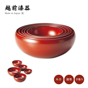 盛皿・盛鉢・菓子鉢 セット おもてなし 料理 盛皿 日本製 来客 越前漆器 艶 シンプル 上品 器 漆器 漆塗 手塗 おすすめ 【送料無料】【送料無料】五つ組鉢 古代朱 12-08205