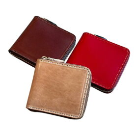 KC,s ケイシイズ 財布 ビルフォールド ラウンドジップ コードバン 馬臀部革 KIB027 ラウンドファスナー式 春財布 二つ折り財布 革財布 メンズ レディース KC'S ケイシーズ ケーシーズ 日本製 本革 ブランド コンパクト クリスマス ギフト プレゼント 優れものA