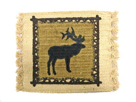 EL PASO SADDLE BLANKET エルパソ サドルブランケット コットン コースター ワイルドライフエルク HIJ629 吸水 布 おしゃれ 食器置き アメカジ メキシカン インディアン インテリア ネイティブ雑貨 [即納品][メール便可(200円)][優れものA]