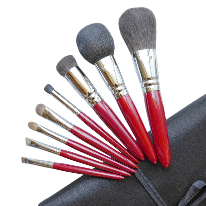 楽天市場】竹宝堂 熊野筆 メイクブラシ 最高級 メイクブラシセット 8本  