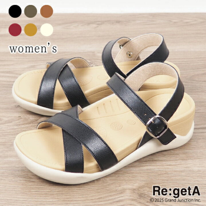 楽天市場 リゲッタ レディース ストラップサンダル Regeta リゲッタ 厚底サンダル 疲れない ウェッジソール アンクルストラップ サンダル フラット 疲れない レディース つっかけ 歩きやすい 厚底 サンダル おしゃれ 外反母趾 日本製 Ecr003 こだわりぐらしの森