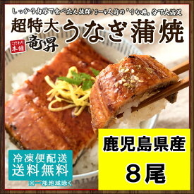 【最大75％OFF/スーパーセール♪】ウナギ ウナギ蒲焼き 8尾 鹿児島県産 送料無料 うなぎ ウナギ 鰻 蒲焼き 国内産 国産 土用の丑の日 お年賀 ギフト 冷凍食品 業務用 ギフト 御祝 内祝 誕生日プレゼント コンペ 景品 発送D 母の日 父の日 年賀 誕生日祝い 母の日 父の日