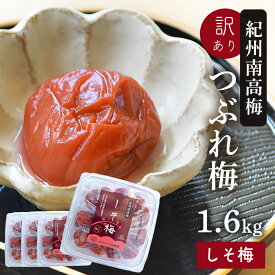 梅干し 訳あり 紀州南高梅 つぶれ梅 しそ漬け400g×4パック入り(合計1.6kg)熱中症 予防 はちみつ梅 しそ梅 梅干し おかず お弁当 梅干 非常食 保存食 塩分控えめ 10% うめぼし グルメ ご飯のお供 塩分 免疫力