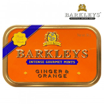 シンプルな素材とクラシックなエンボス缶が特徴のタブレット BARKLEYS バークレイズ グルメタブレット ジンジャー 6個 最新 10271011 オレンジ味 送料無料 現品 直送
