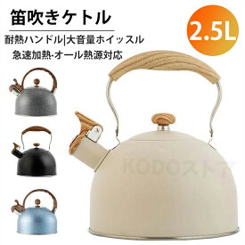 【送料無料】 ケトル ステンレス 笛吹きケトル 2.5L やかん 笛吹ケトル ホイッスルケトル ケットル ステンレス ケトル キッチン雑貨 湯沸かし ガス火対応 IH対応 大容量 ケトル キッチン用品 広口 かわいい おしゃれ