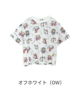 <40%OFF>2025夏【MAKE YOUR DAY/メイクユアデイbyフィクスラボ】夏の星座 総柄 半袖Tシャツ≪110cm 120cm 130cm 140cm≫男の子 女の子 Tシャツ 子供服 ジュニア