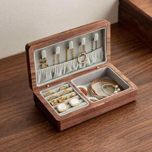 ジュエリーボックス 木材 収納 ボックス ポータブル レディース トラベル 持ち運び 人気 旅行用 収納 小物入れ ネックレス 指輪 鏡付き ブレスレット イヤリング お洒落 コンパクト スクエア