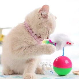 猫おもちゃ 猫用 猫じゃらし ねずみ型 ボール付き マウス型 おきあがりこぼし 自立 スイング式 本能刺激 追いかけ遊び 運動不足解消 ストレス発散 室内猫 子猫 成猫 ペットグッズ 室内用 トイ 遊び道具 長時間遊べる ペット用品 動くボール 反応向上