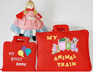 "小さな才能に花が咲く!!"【知能開発レッスンブック】布絵本MY QUIET BOOK バルーン&My Alphabet ABC play book&おまけ付き変身人形赤ずきんファンタイムギフトセット選んで!!無料ギフトラッピング