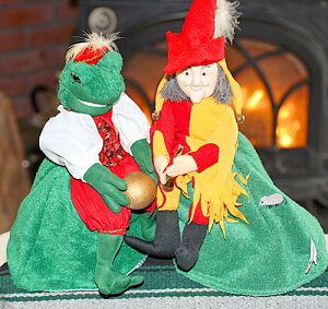 布おもちゃ布絵本布人形変身人形フリップオーバードールかえるの王さま&パイドパイパーハーメルンの笛吹き男変身人形 2個組みギフトセット童話の世界人形劇幼児教育選んで!!無料ギフト