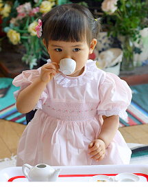 ドレスベビードレススモッキングドレス刺しゅうスモッキングドレスレオノール80ピンク選んで!!無料ギフトラッピング