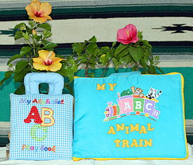 布絵本My Alphabet ABC play book&MY ABC ANIMAL TRAIN ブルーファンタイム・プレイ&ラーンギフトセット【知能開発レッスンブック】英語教育幼児教育選んで!!無料ギフトラッピング