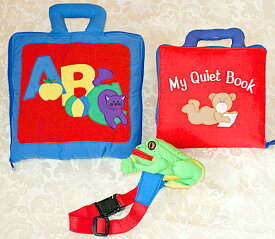 Happy Winterセール布絵本My Quiet Bookクローリングベア&MY ABC BAG&おまけ付きフロッグ ウェストポーチファンタイムシリーズ【知能開発レッスンブック】幼児教育英語教育選んで!!無料ギフトラッピング