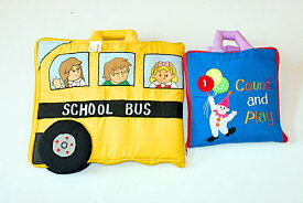 布絵本MY ABC TRAVEL BAG/SCHOOL BUS&ピエロのかずあそびCount and Play知能開発レッスンブックプレイ&ラーンギフトセット選んで!!無料ギフトラッピング