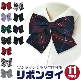 リボンタイ リボン 女の子 キッズ ジュニア 取り外しリボン 蝶タイ 蝶ネクタイ 無地 刺繍 格子 チェック フォーマル ネクタイ 制服 ワンタッチ 調節可能 リボン タイ 制服 リボン 卒業式 卒園式 入学式 m53217