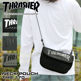 THRASHER スラッシャー Benchmark ベンチマーク THR-170 ネックポーチ ミニショルダーバッグ ショルダーバッグ ショルダーポーチ 斜め掛けバッグ 撥水 軽量 普段使い デイリー タウン スポーツ 旅行 トラベル フェス レディース メンズ 正規品 人気