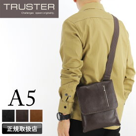 【2025年9月入荷】ショルダーバッグ メンズ トラスター バッグ ブランド TRUSTER モスク 75812 ミニショルダーバッグ 斜め掛け 肩掛け 薄マチ A5 牛革 本革 レザー 革 軽量 普段使い 通勤 ビジネス 旅行 トラベル レジャー レディース カジュアル オシャレ 人気