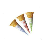ソフトクリームコーン No.1 スリーブ付き　320個　日世　　　送料無料(九州、沖縄、一部離島は別途送料)