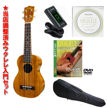S.YairiYU-S-01Kウクレレ入門セット【教則DVD、チューナー、スペア弦、ケース付き】【送料無料】