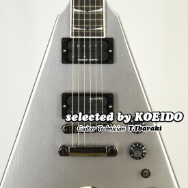 【New】GIBSON DAVE MUSTAINE FLYING V EXP SILVER METALLIC(selected by KOEIDO)店長厳選、デイブ・ムスティン・フライングV EXP！群を抜くド迫力とクリアーなエッジ！