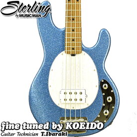 Sterling by MUSICMAN RAY34 Blue Sparkle【アーニーボールストラップサービス＆レビュー特典付き】【送料無料】限定特価