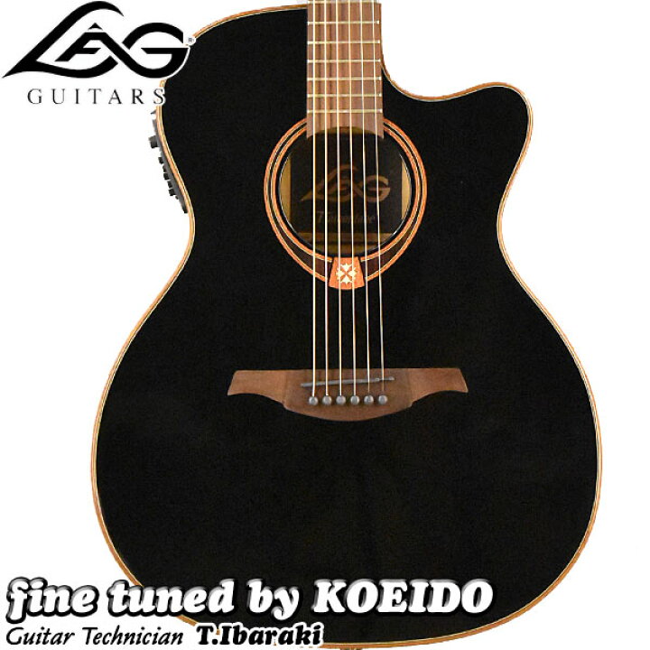 楽天市場】LAG Guitars T118ACE BLK【スペア弦付き】【送料無料 