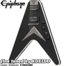 Epiphone Dave Mustaine Flying V Custom Black Metallic 【クリップチューナー、スペア弦付き！】【送料無料】エピフォン フライングV デイヴムスティン メガデス 限定特価　春のバーゲン