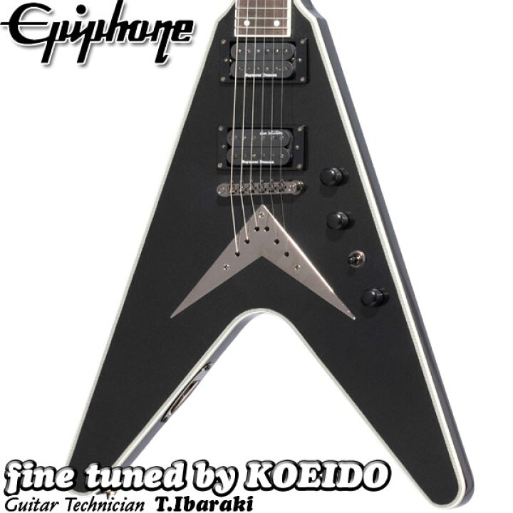 楽天市場】Epiphone Dave Mustaine Flying V Custom Black Metallic  