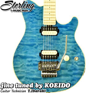 Sterling by MUSICMAN AX40 Trans Blue(fine tuned by KOEIDO)��������ykorg pitchstrap�T�[�r�X���I�zAXIS���Č�����AX40������ŁI�@�V�t�o�[�Q��