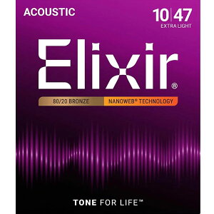 Elixir Bronze Acoustic Extra Light Gauge Nanoweb #11002�y���������z�y��`�O�X�֔����z