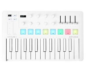 ARTURIA MiniLab 3 Alpine White MIDI�L�[�{�[�h ����J���[�y���������z